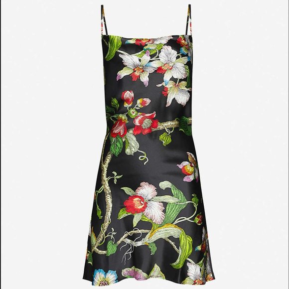 NWOT OLIVIA VON HALLE Minnie Silk Floral Mini Dress - Picture 1 of 10